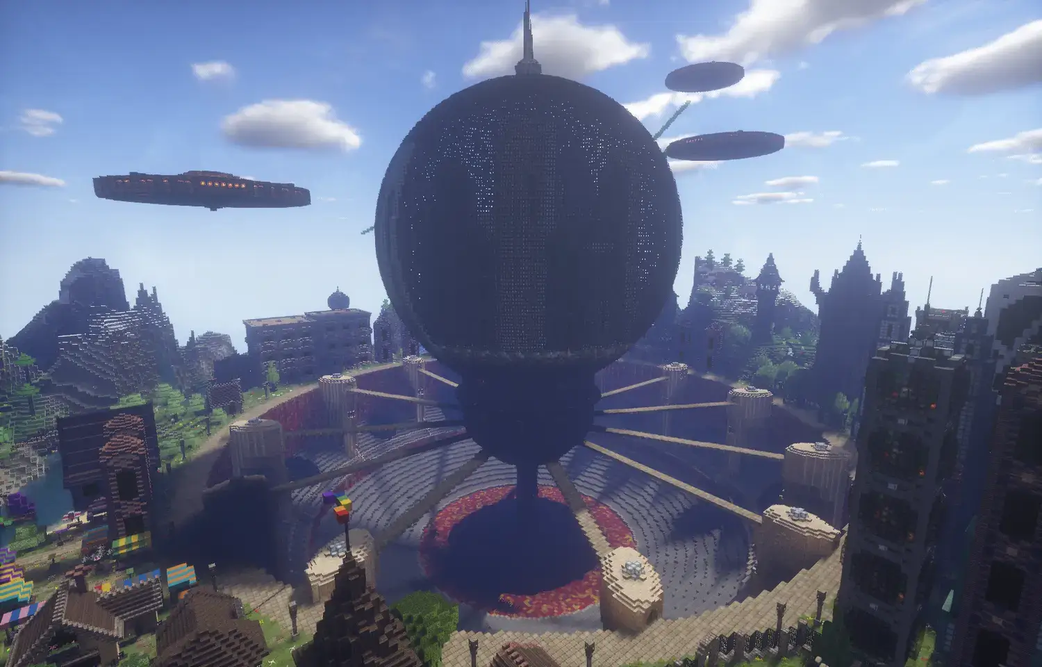The Gallifreyan Citadel rendered in Minecraft on BadWolfMC: An Adult Minecraft Server.
