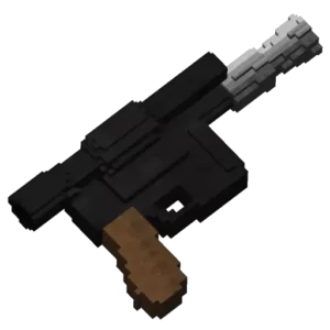 Our custom item of the Star Wars Blaster, created in Minecraft