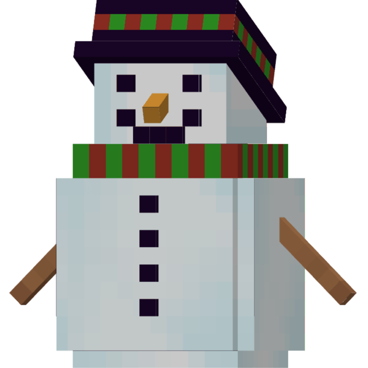 A snowman hat on BadWolfMC: An Adult Minecraft Server