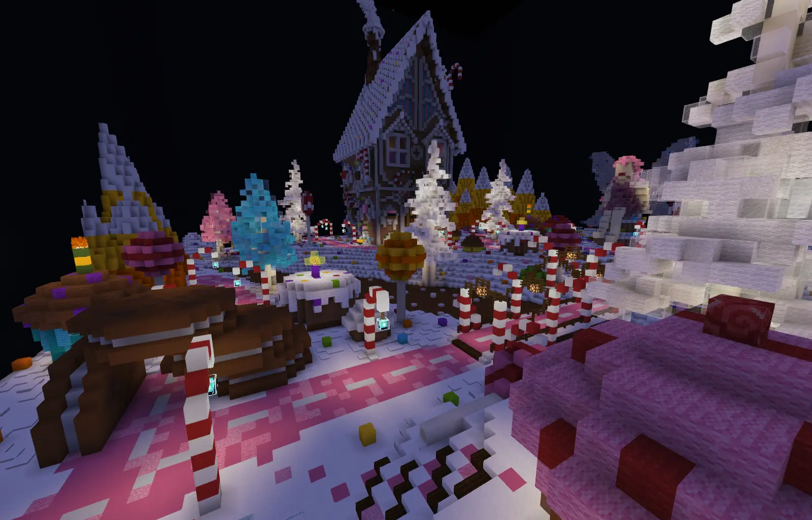 A Minecraft build of the Sugar Plum Fairy's Realm, The Land of Sweets!