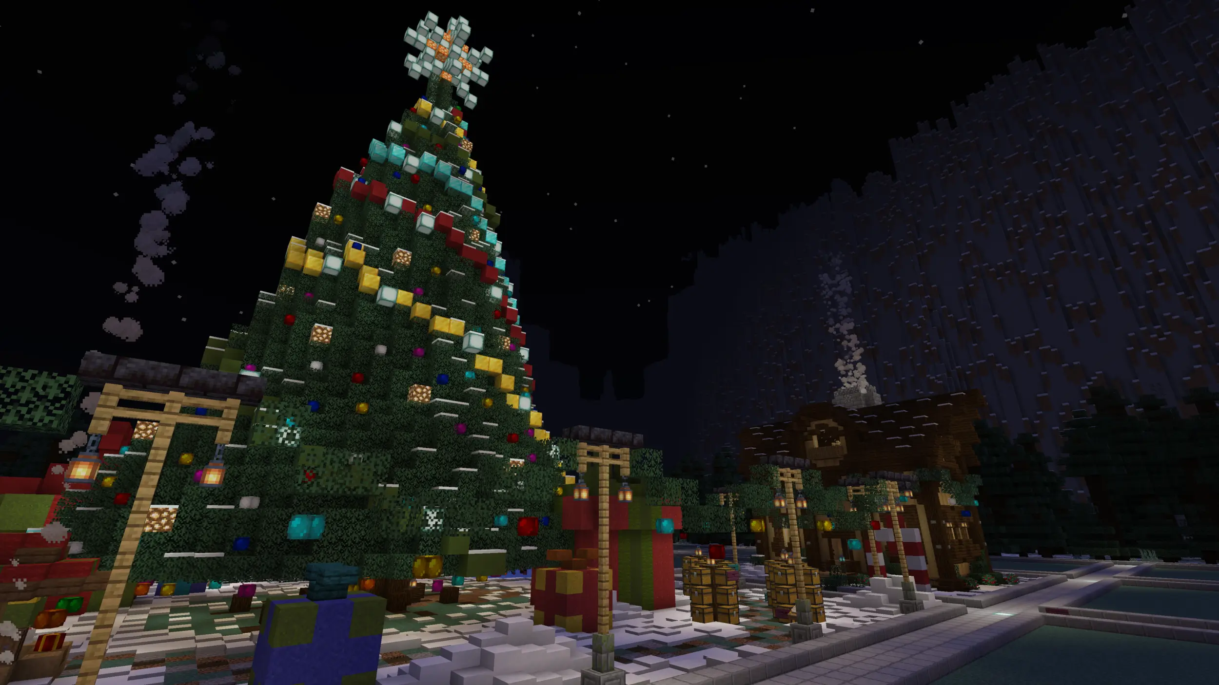 The Winter Build Contest plots on BadWolfMC: An Adult Minecraft Server